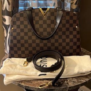 SOLD Gorgeous Auth Louis Vuitton Kensington bowling w strap , tags and dust bag
